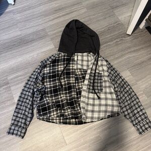 American Eagle Cropped Flannel